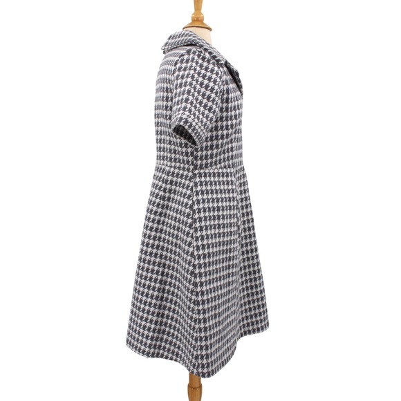 JessaKae Nancy Dress Large midi gray white houndstooth Classic Elegant Preppy - Picture 5 of 13